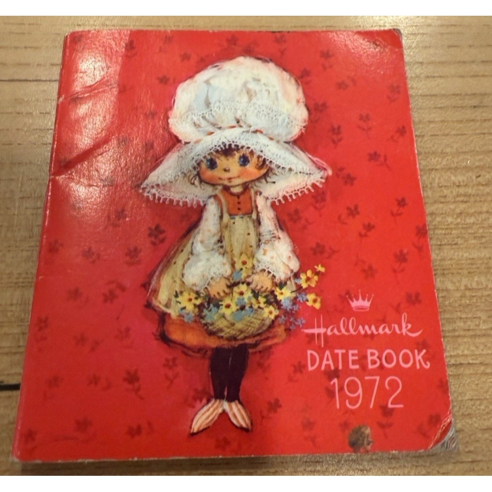 Vintage 1972 Hallmark Date Book – Schmidt's Pharmacy Elkader Iowa – Mostly Blank